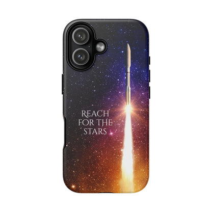 Reach for the Stars: Rocket-illustrated phone case for iPhone, Samsung Galaxy and Pixel devices