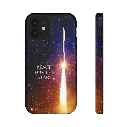 Reach for the stars: rocket illustrated phone case for iPhone, Samsung Galaxy and Pixel devices