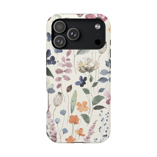 Floral prints phone case for iPhone (MagSafe version)