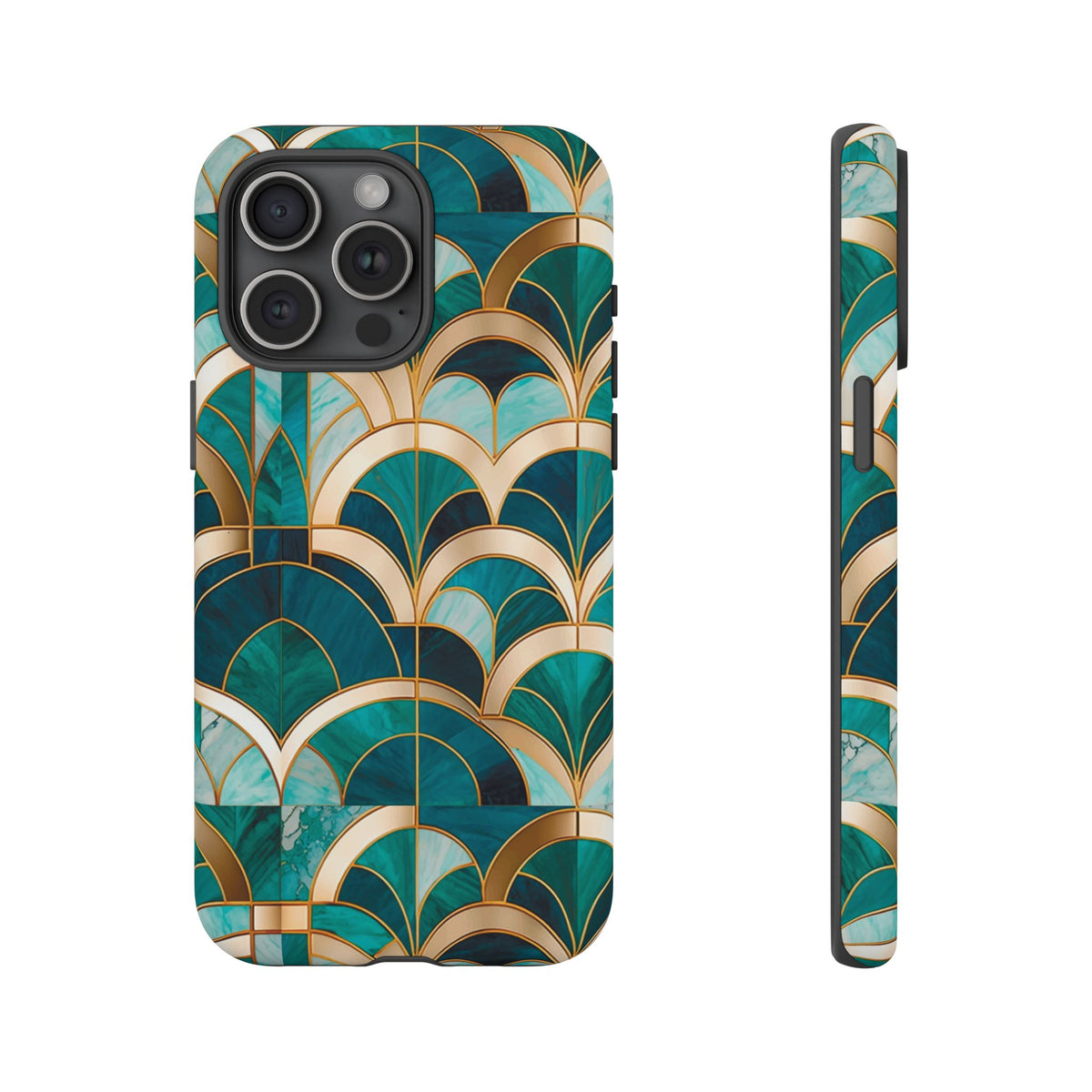 Emerald Deco: Vintage Plush Phone Case for iPhone, Samsung Galaxy and Google Pixel devices