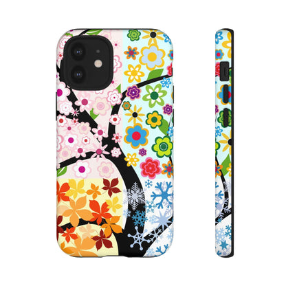 Four Seasons: Fall, Winter, Spring and Summer inspired phone case for iPhone, Samsung Galaxy and Google Pixel devices