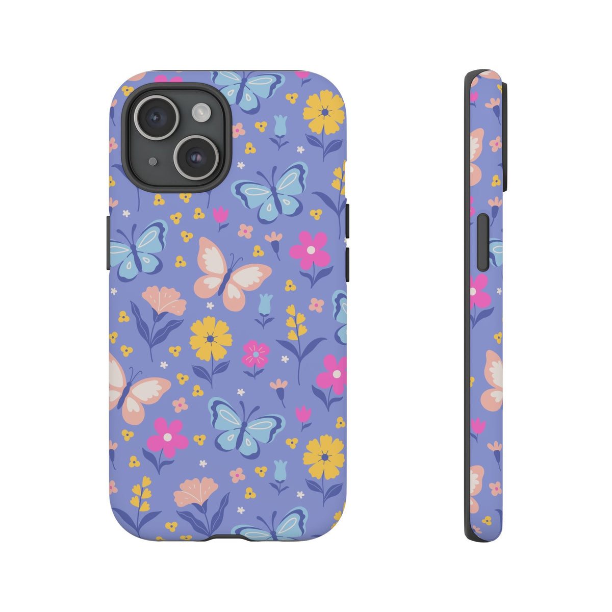 Lavender Butterflies: Tough Phone Case for iPhone, Samsung Galaxy and Google Pixel