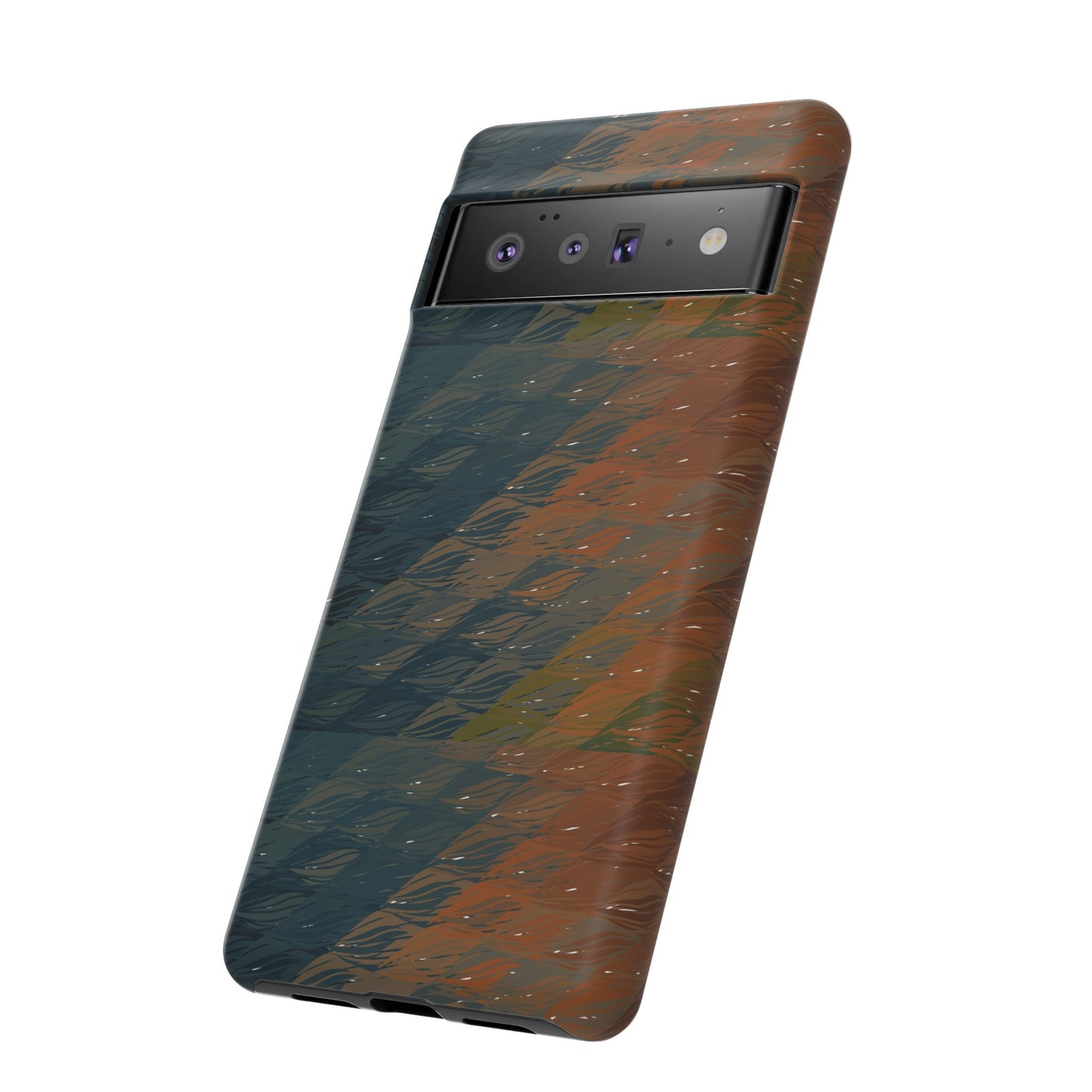 BRUE: Brown + Blue Geometric case for iPhone, Galaxy and Pixel