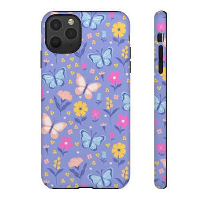 Lavender Butterflies: Tough Cases for iPhone, Samsung Galaxy and Google Pixel