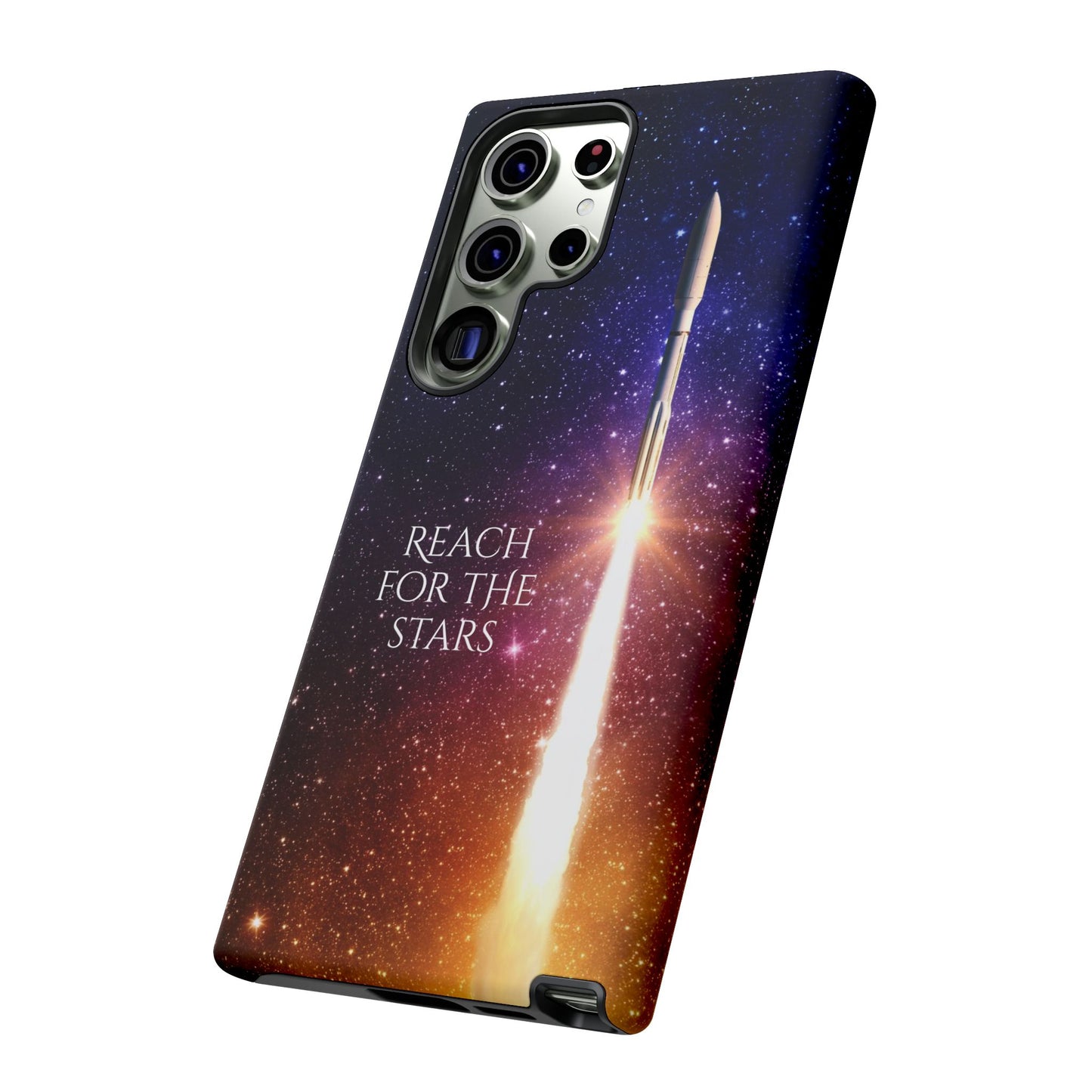 Reach for the Stars: Rocket-illustrated phone case for iPhone, Samsung Galaxy and Pixel devices