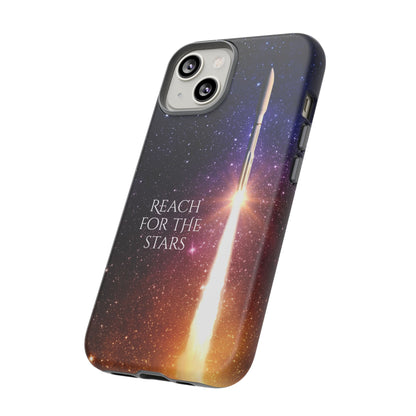 Reach for the Stars: Rocket-illustrated phone case for iPhone, Samsung Galaxy and Pixel devices
