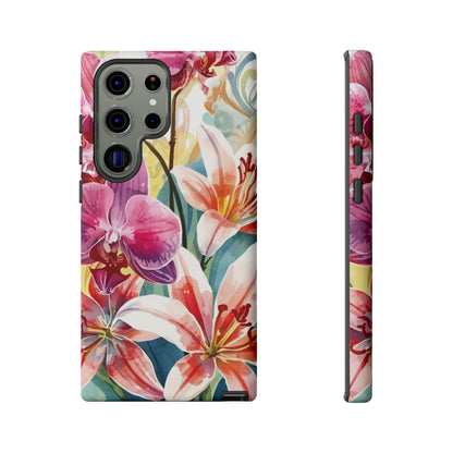 Hibiscus & Orchid Bloom Case: Floral Beauty for Your Samsung Galaxy S Series