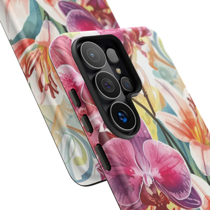 Hibiscus & Orchid Bloom Case: Floral Beauty for Your Samsung Galaxy S Series