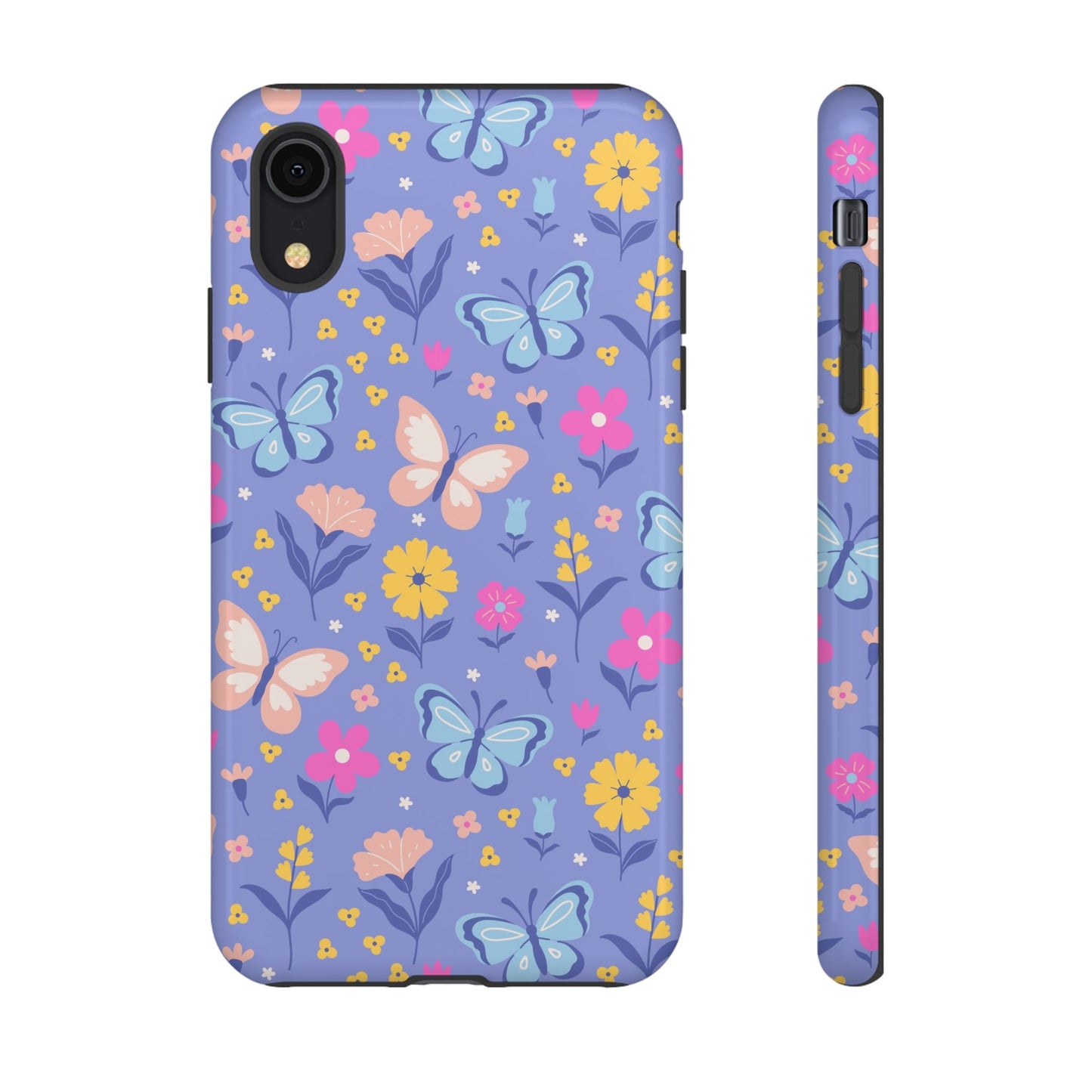 Lavender Butterflies: Tough Cases for iPhone, Samsung Galaxy and Google Pixel