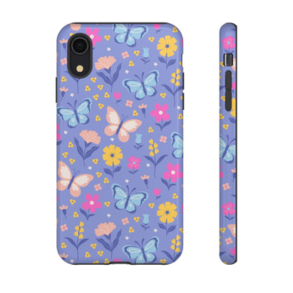 Lavender Butterflies: Tough Cases for iPhone, Samsung Galaxy and Google Pixel