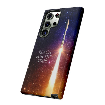 Reach for the stars: rocket illustrated phone case for iPhone, Samsung Galaxy and Pixel devices