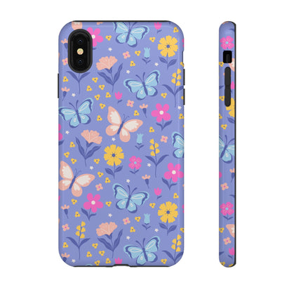 Lavender Butterflies: Tough Cases for iPhone, Samsung Galaxy and Google Pixel