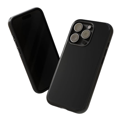 Space Black: Pure black phone case for iPhone, Samsung Galaxy and Google Pixel devices