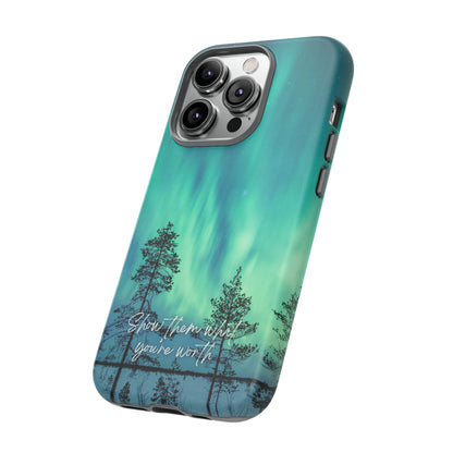 Show them what you're worth: Aurora borealis-inspired phone case for iPhone, Galaxy and Pixel devices