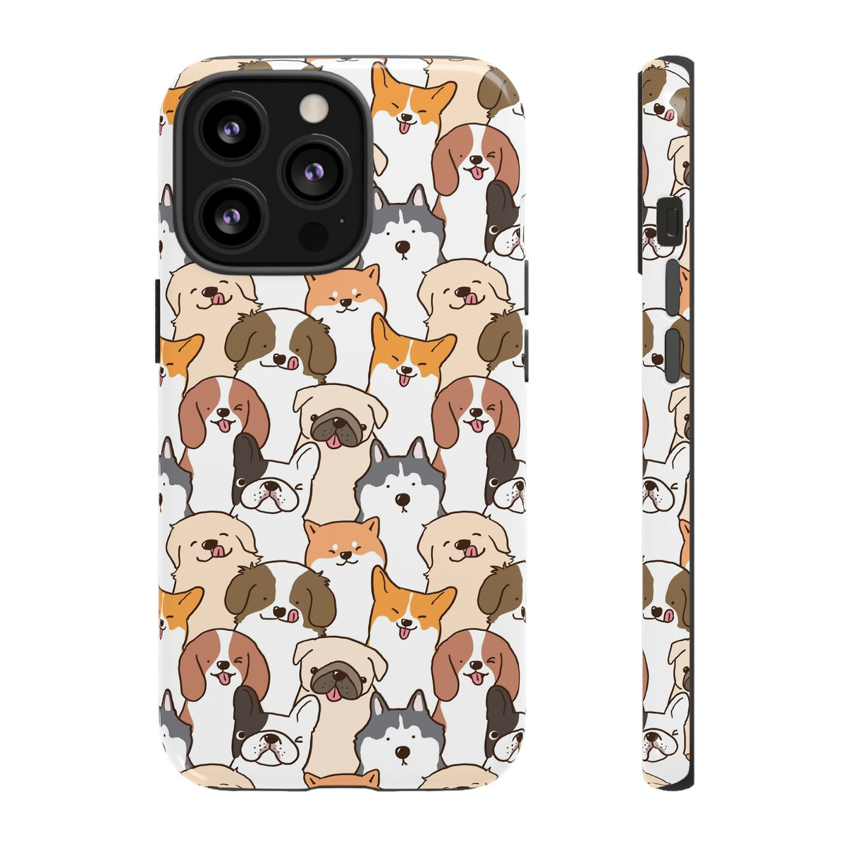 Cute Dogs Charm Phone Case for iPhone, Samsung Galaxy and Google Pixel devices