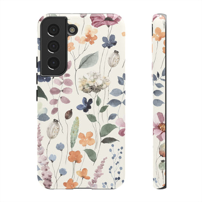 Floral prints phone case for iPhone, Samsung Galaxy and Pixel devices