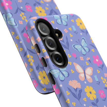 Lavender Butterflies: Tough Phone Case for iPhone, Samsung Galaxy and Google Pixel
