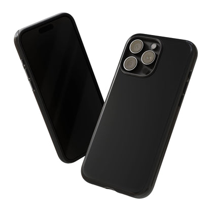 Space Black: Pure black phone case for iPhone, Samsung Galaxy and Google Pixel devices
