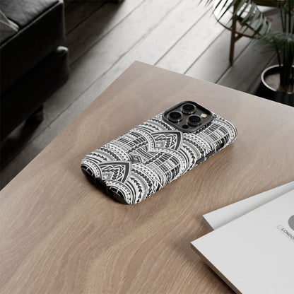 Tatoeage: telefoonhoesje met tribalpatroon voor iPhone, Samsung Galaxy en Google Pixel