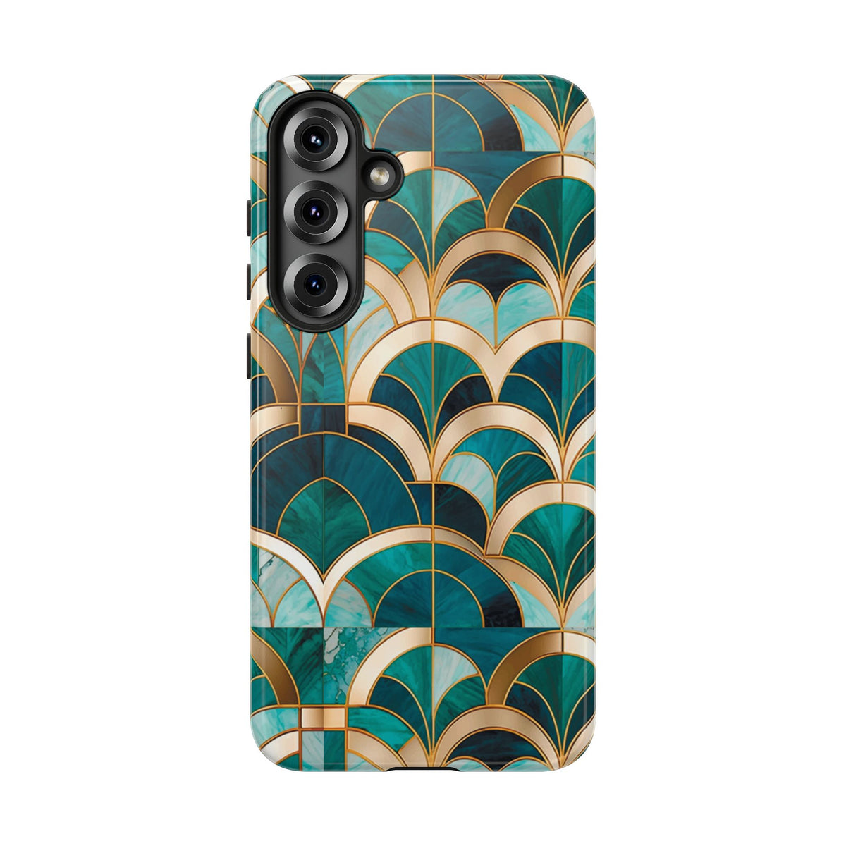 Emerald Deco: Vintage Plush Phone Case for iPhone, Samsung Galaxy and Google Pixel devices