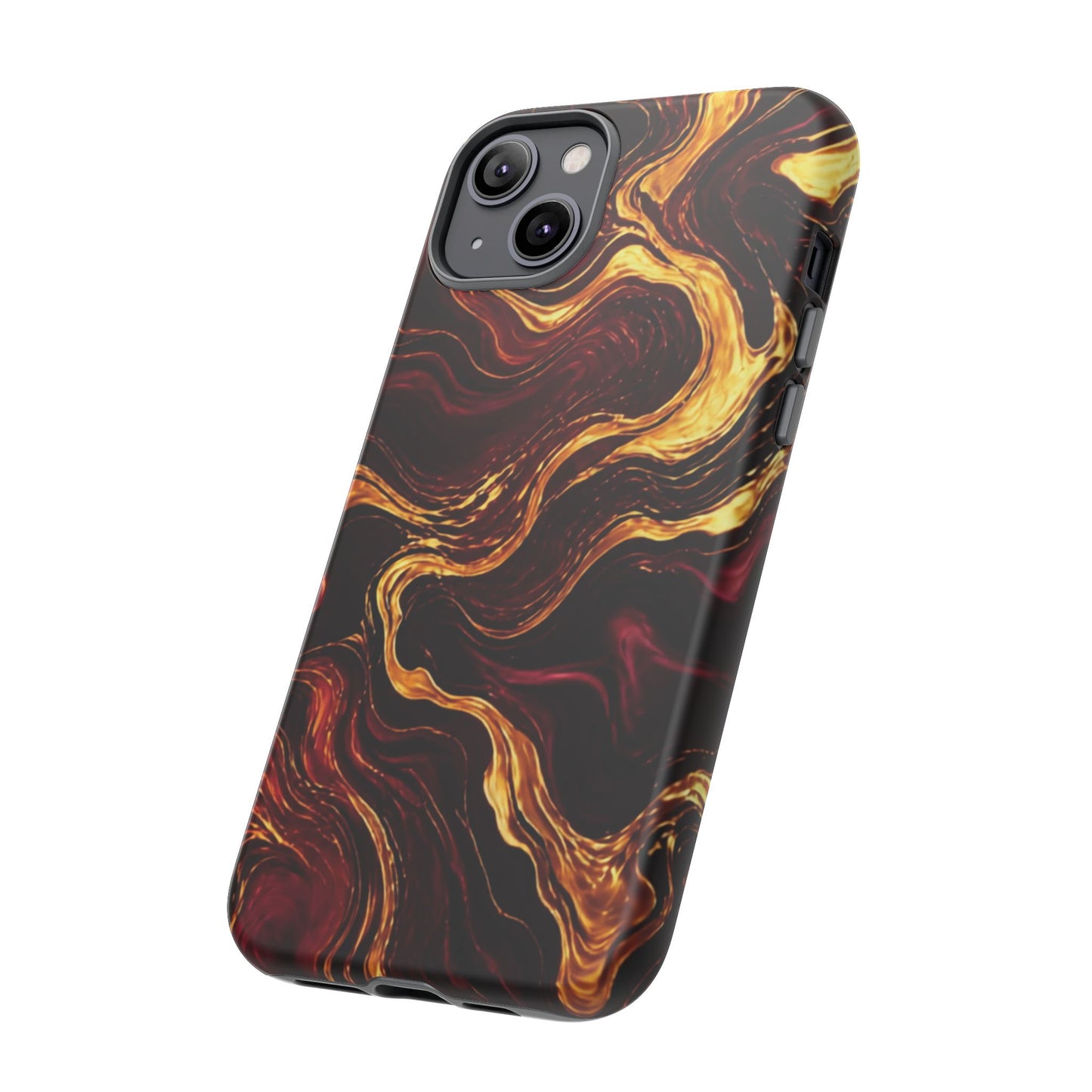 Molten Gold and Maroon Waves: Elegant Phone Case for iPhone, Samsung Galaxy and Google Pixel devices