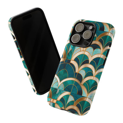 Emerald Deco: Vintage Plush Phone Case for iPhone, Samsung Galaxy and Google Pixel devices