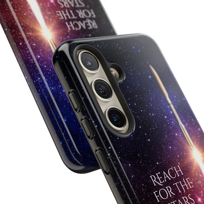 Reach for the Stars: Rocket-illustrated phone case for iPhone, Samsung Galaxy and Pixel devices