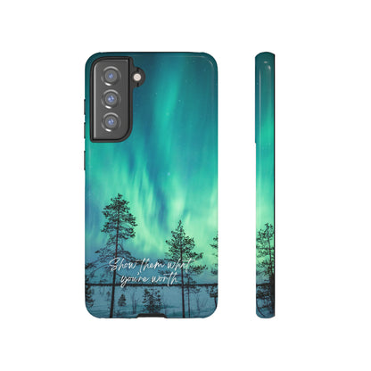 Show them what you're worth: Aurora borealis-inspired phone case for iPhone, Galaxy and Pixel devices