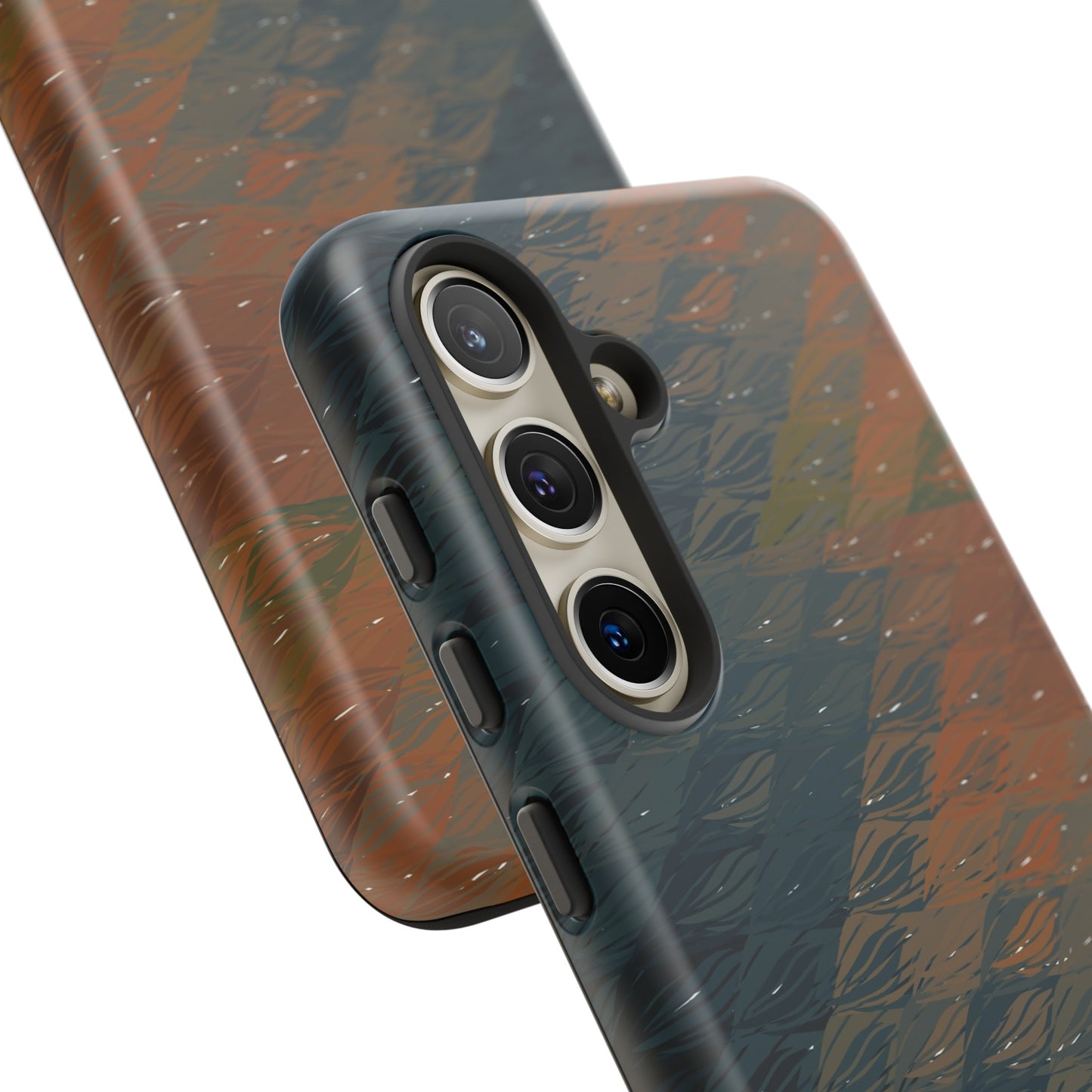 BRUE: Brown + Blue Geometric case for iPhone, Galaxy and Pixel