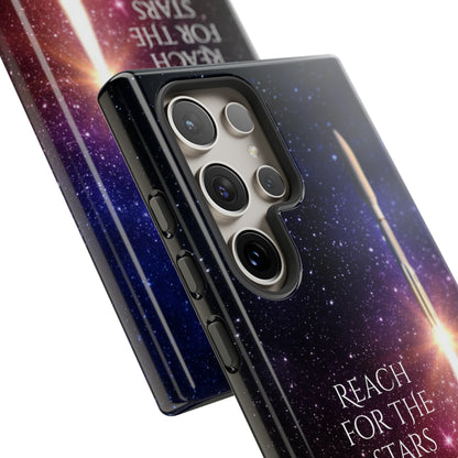 Reach for the stars: rocket illustrated phone case for iPhone, Samsung Galaxy and Pixel devices