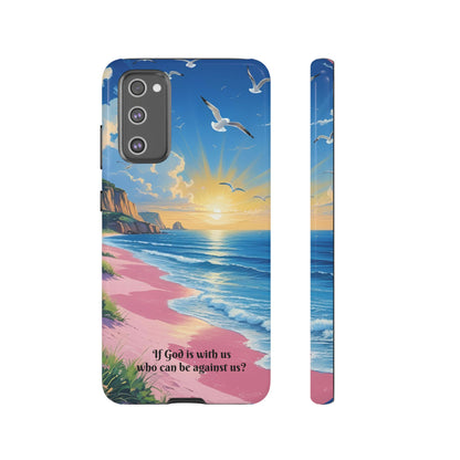 "If God is with us, who can be against us?": Inspiring phone case for iPhone, Samsung Galaxy and Google Pixel devices