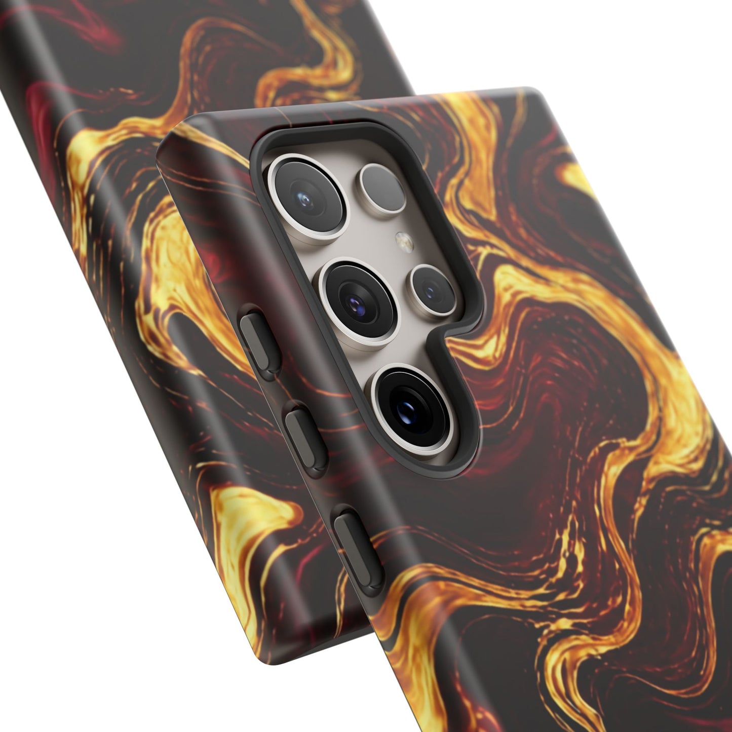 Molten Gold and Maroon Waves: Elegant Phone Case for iPhone, Samsung Galaxy and Google Pixel devices