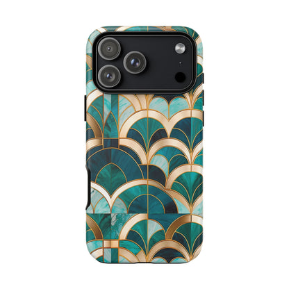 Emerald Deco: Vintage Plush Phone Case for iPhone, Samsung Galaxy and Google Pixel devices