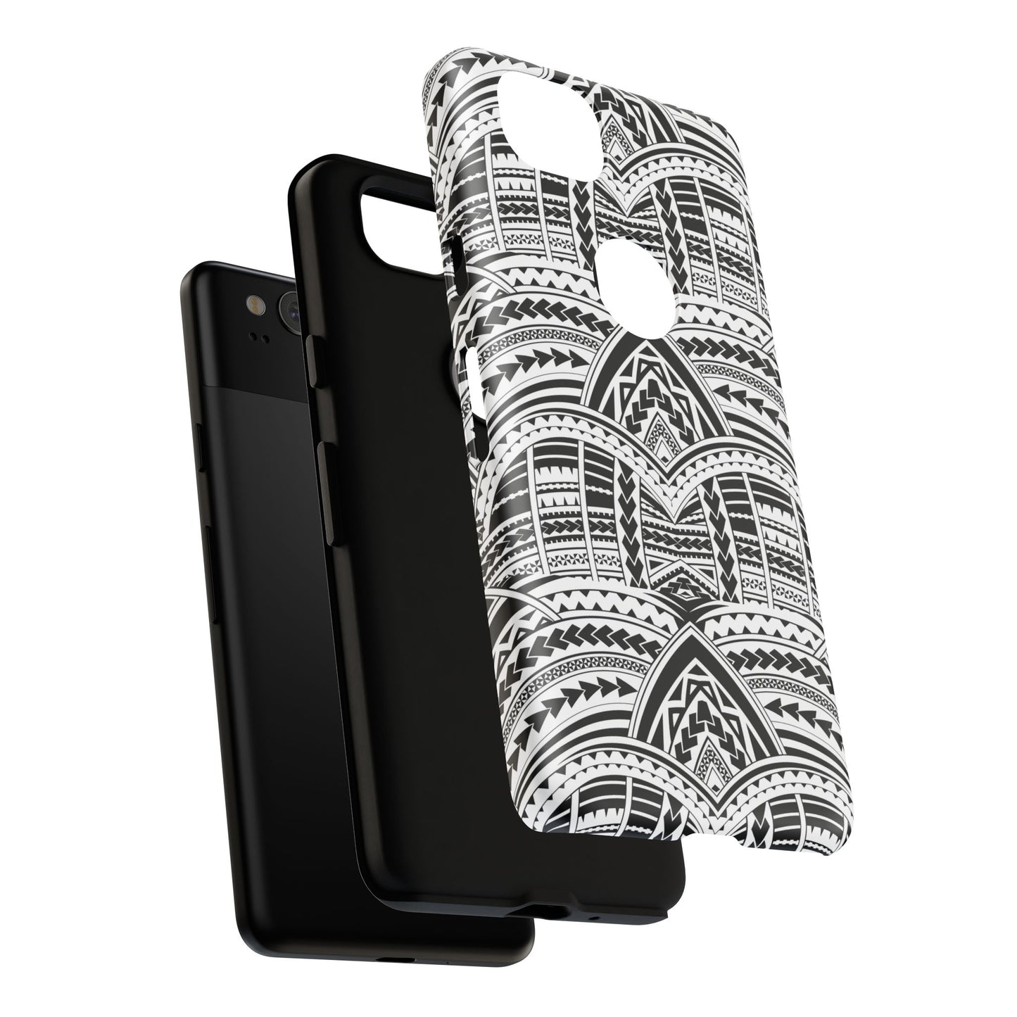 Tatoeage: telefoonhoesje met tribalpatroon voor iPhone, Samsung Galaxy en Google Pixel