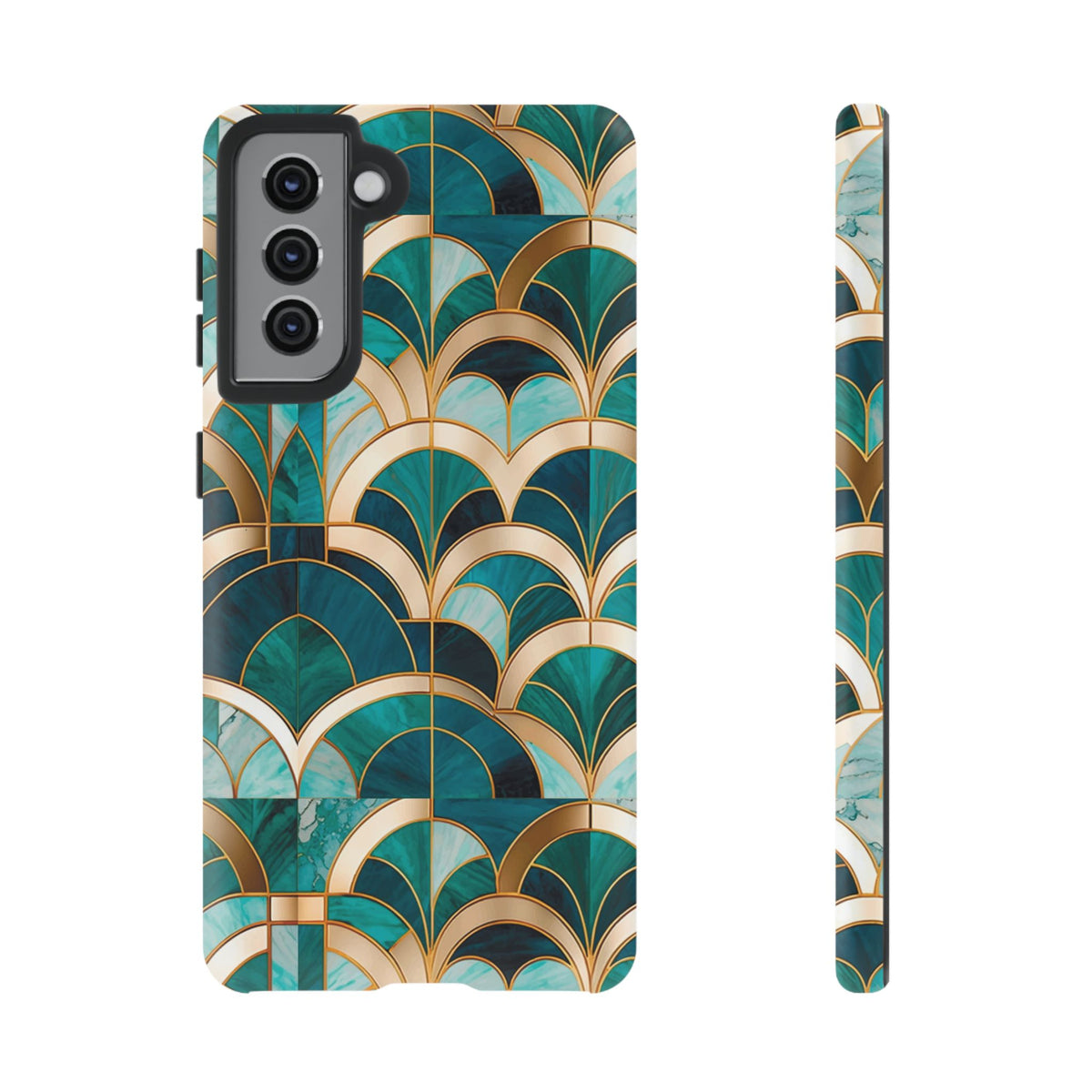 Emerald Deco: Vintage Plush Phone Case for iPhone, Samsung Galaxy and Google Pixel devices