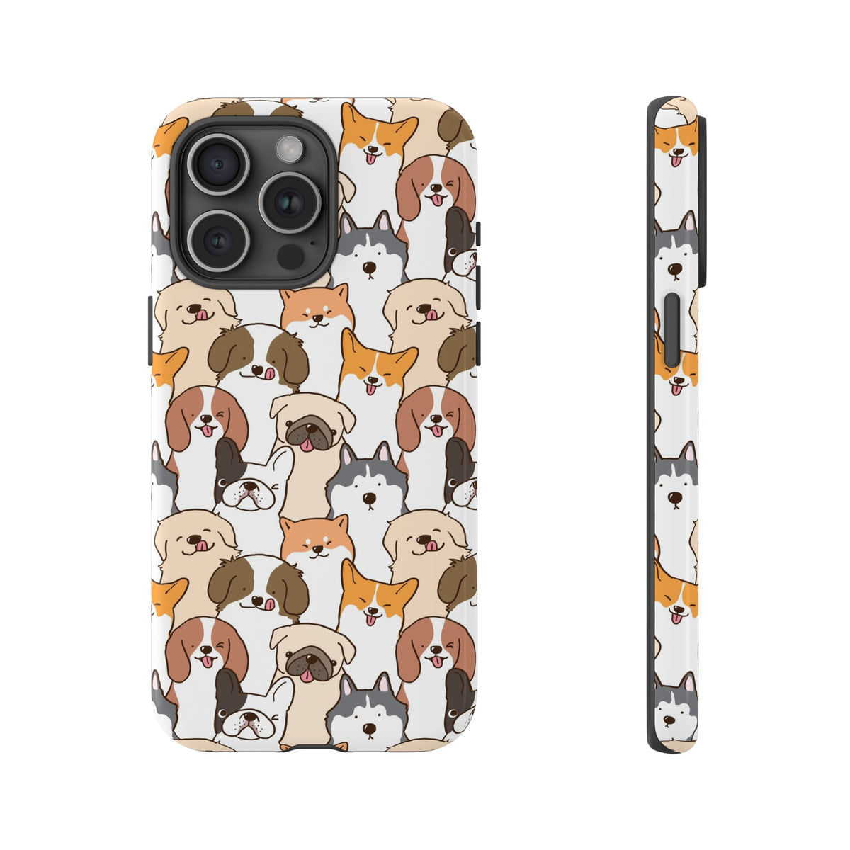 Cute Dogs Charm Phone Case for iPhone, Samsung Galaxy and Google Pixel devices