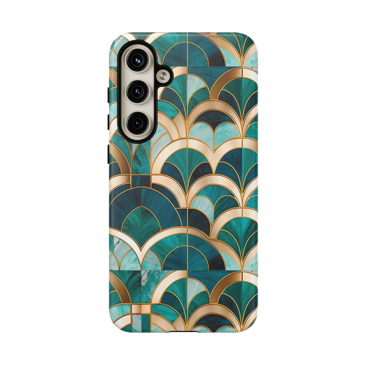 Emerald Deco: Vintage Plush Phone Case for iPhone, Samsung Galaxy and Google Pixel devices