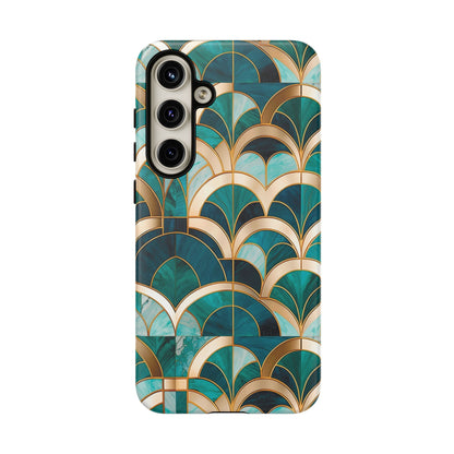 Emerald Deco: Vintage Plush Phone Case for iPhone, Samsung Galaxy and Google Pixel devices