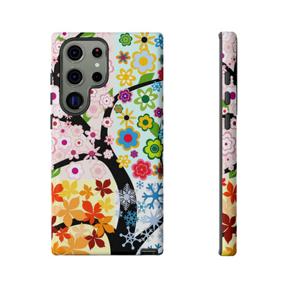 Four Seasons: Fall, Winter, Spring and Summer inspired phone case for iPhone, Samsung Galaxy and Google Pixel devices