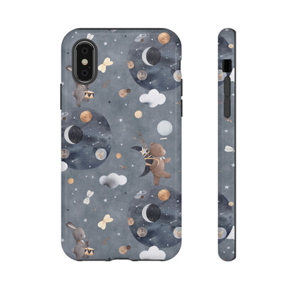 Moon, Bear and Bunny: Cute phone case for iPhone, Samsung Galaxy and Google Pixel devices