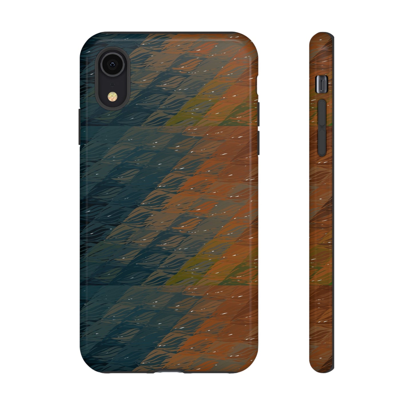 BRUE: Brown + Blue Geometric case for iPhone, Galaxy and Pixel