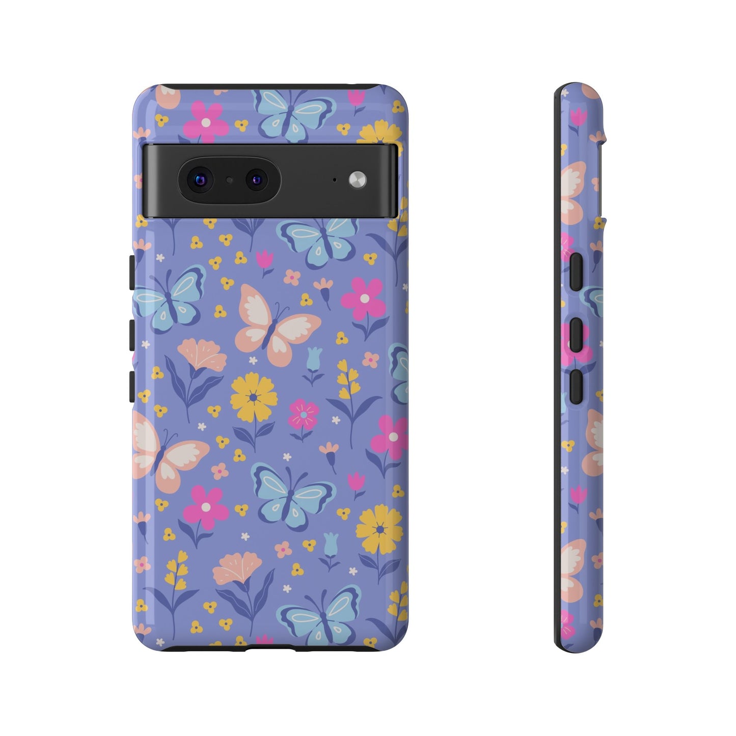 Lavender Butterflies: Tough Cases for iPhone, Samsung Galaxy and Google Pixel