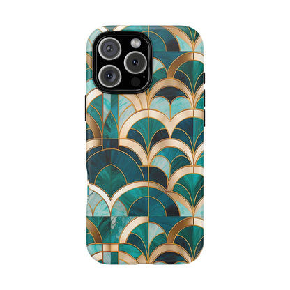 Emerald Deco: Vintage Plush Phone Case for iPhone, Samsung Galaxy and Google Pixel devices