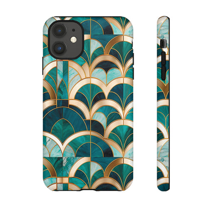 Emerald Deco: Vintage Plush Phone Case for iPhone, Samsung Galaxy and Google Pixel devices