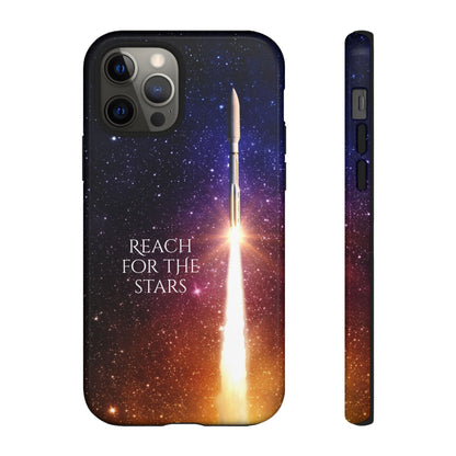 Reach for the Stars: Rocket-illustrated phone case for iPhone, Samsung Galaxy and Pixel devices
