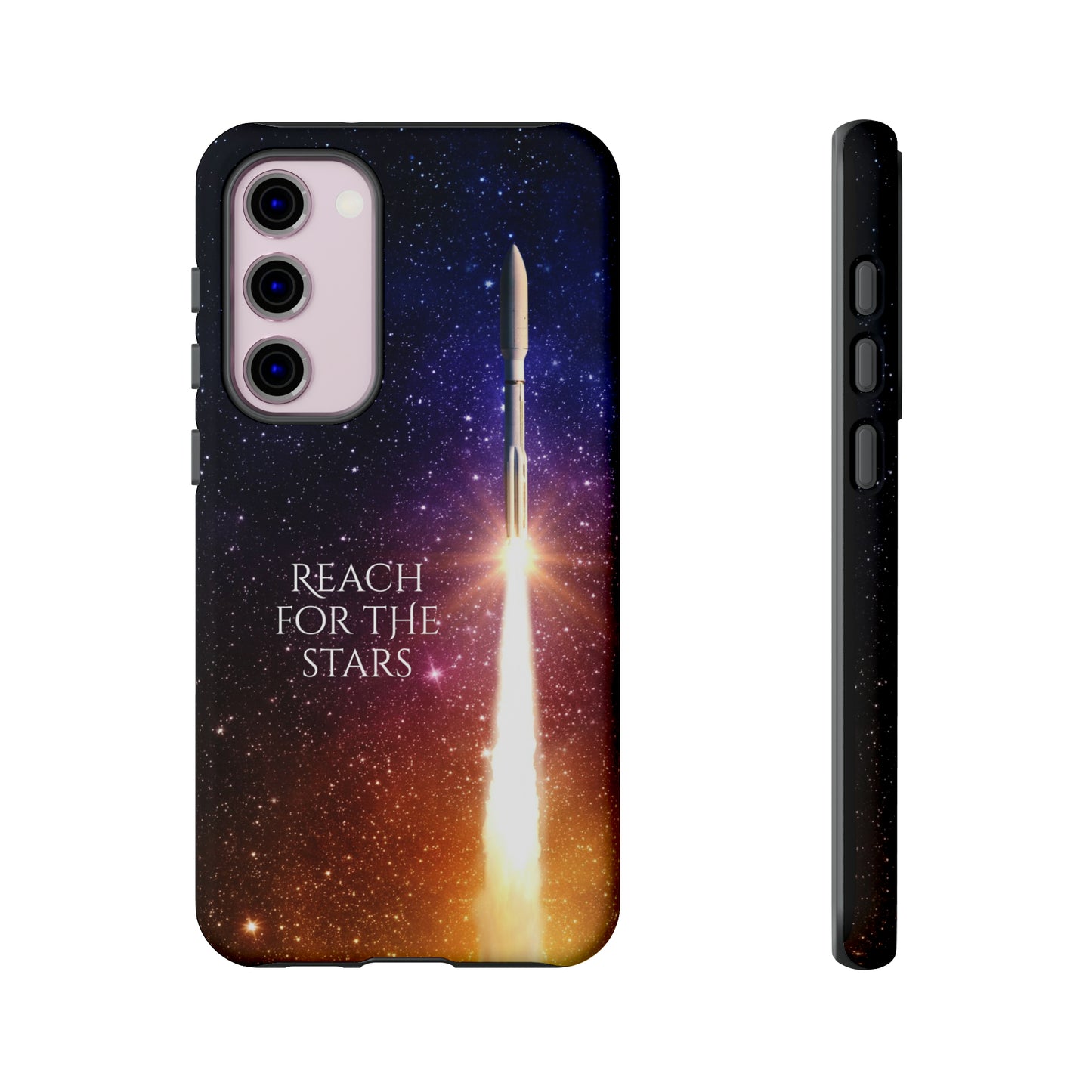 Reach for the stars: rocket illustrated phone case for iPhone, Samsung Galaxy and Pixel devices