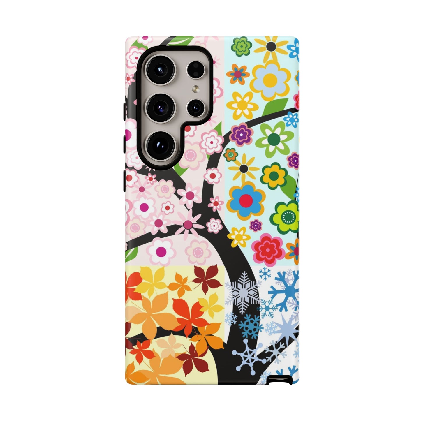 Four Seasons: Fall, Winter, Spring and Summer inspired phone case for iPhone, Samsung Galaxy and Google Pixel devices