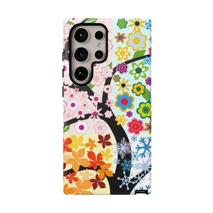 Four Seasons: Fall, Winter, Spring and Summer inspired phone case for iPhone, Samsung Galaxy and Google Pixel devices
