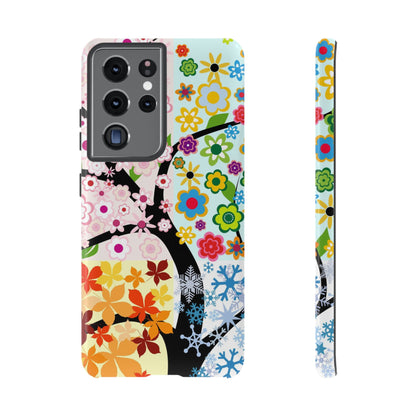 Four Seasons: Fall, Winter, Spring and Summer inspired phone case for iPhone, Samsung Galaxy and Google Pixel devices