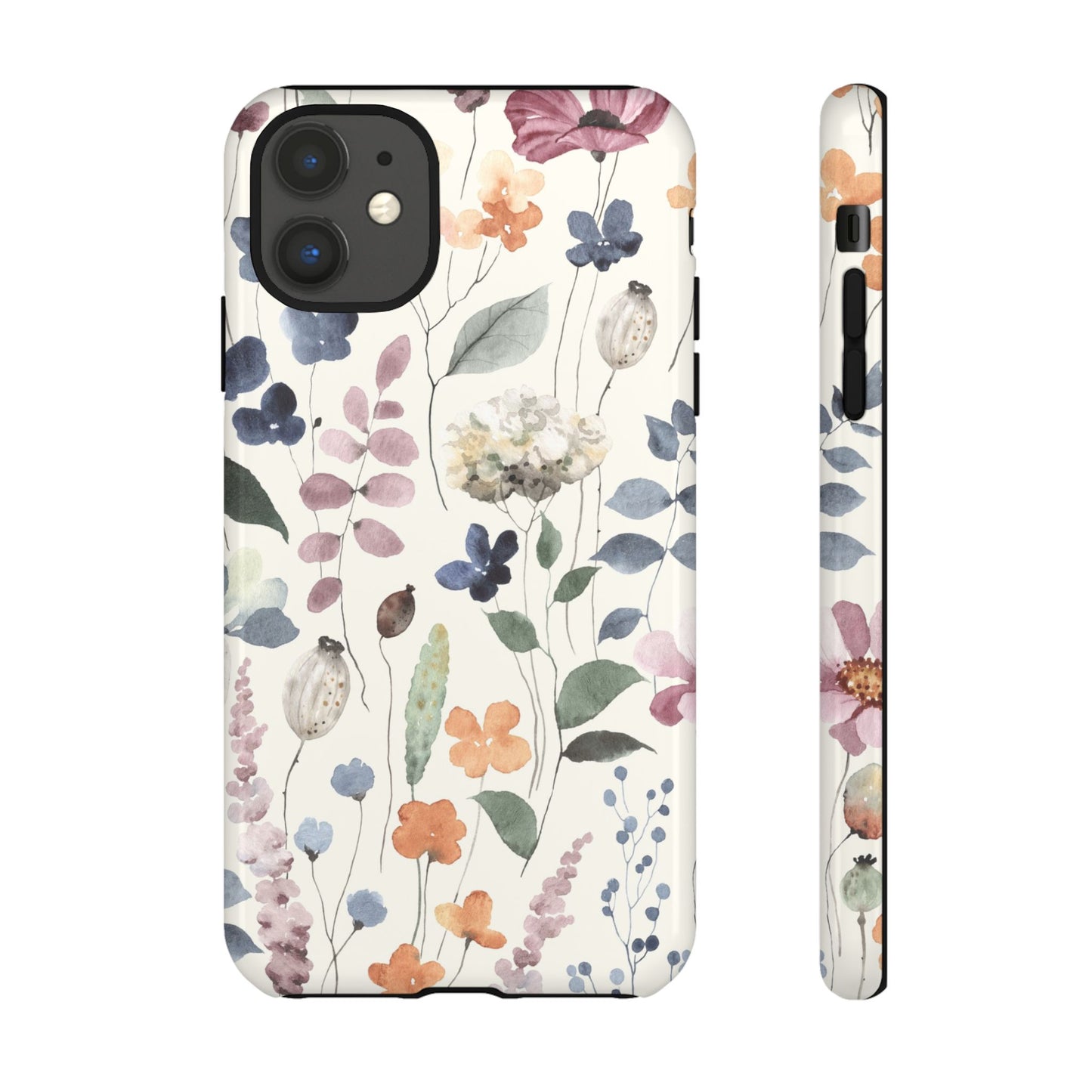 Floral prints phone case for iPhone, Samsung Galaxy and Pixel devices